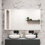 Rectangular Heated Bathroom Mirror with Lights Shaver Socket & BT Speaker 1400 x 800mm - Divine