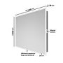 Rectangular Heated Bathroom Mirror with Lights Shaver Socket & BT Speaker 1400 x 800mm - Divine