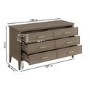 Wide Dark Wood Chest Of 6 Drawers - Delilah