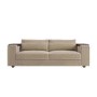 Beige Velvet 3 Seater Sofa with Side Tables - Elias