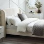 Cream Boucle King Size Bed Frame - Julian Bowen