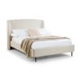 Cream Boucle King Size Bed Frame - Julian Bowen