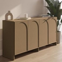 Large Oak Sideboard with Arch Detail - 4 Doors - Ellie