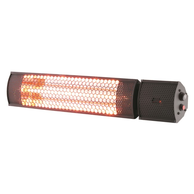 electriQ Wall Mounted Electric Patio Heater - 2kW with Remote Control