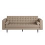 Beige Vegan Leather 3-Seater Sofa - Elba