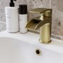 Brushed Brass Mono Basin Mixer Tap - Elina