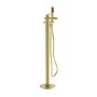 Brushed Brass Freestanding Bath Shower Mixer Tap - Elina