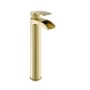 Brushed Brass Tall Mono Basin Mixer - Elina