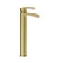 Brushed Brass Tall Mono Basin Mixer - Elina