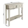 Small Narrow Taupe Wood Console Table with Drawers - Elms