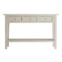 Large Narrow Taupe Wood Console Table with Drawers - Elms