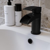 Black Mono Basin Mixer - Elina