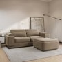 Mink Velvet 3 Seater Sofa - Elvi