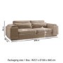 Mink Velvet 3 Seater Sofa - Elvi