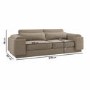 3 Seater Sofa and Armchair Set with Footstool in Mink Velvet - Elvi