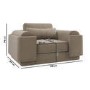 3 Seater Sofa and Armchair Set in Mink Velvet - Elvi