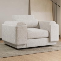 Cream Boucle Armchair - Elvi