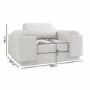 3 Seater Sofa Armchair and Footstool Set in Cream Boucle - Elvi