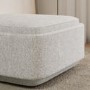 Large Cream Boucle Footstool with Storage - Elvi