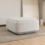 Large Cream Boucle Footstool with Storage - Elvi