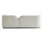 Cream Boucle Curved 3 Seater Cloud Sofa - Elma