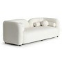 Cream Boucle Curved 3 Seater Cloud Sofa - Elma