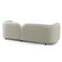 Cream Boucle Curved 3 Seater Cloud Sofa - Elma