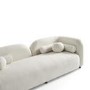 Cream Boucle Curved 3 Seater Cloud Sofa - Elma