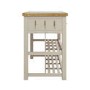 Beige Freestanding Kitchen Island with Storage & Stone Top - 140cm - Emilia