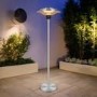 electriQ Mushroom Style Electric Infrared Patio Heater - Silver