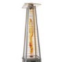 electriQ Pyramid Flame Tower Outdoor Gas Patio Heater - Grey Rattan