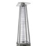 electriQ Pyramid Flame Tower Outdoor Gas Patio Heater - Grey Rattan