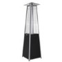 electriQ Pyramid Flame Tower Outdoor Gas Patio Heater - Black