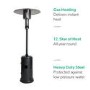 electriQ Mushroom Outdoor Gas Patio Heater - Black