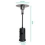 electriQ Mushroom Outdoor Gas Patio Heater - Black