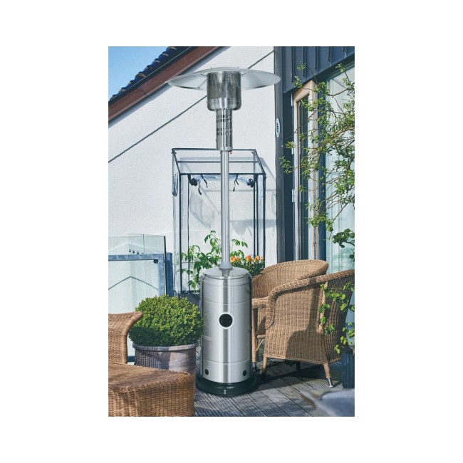 electriQ Mushroom Outdoor Gas Patio Heater - Silver