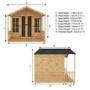 Mercia -  Premium Traditional Summerhouse with Veranda 8 x 8ft