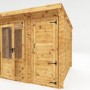 Mercia -  Pent Log Cabin With Side Shed 5.1 x 2.4m - 19mm