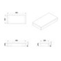 560mm Matt White Wall Hung Floating Shelf - Evora