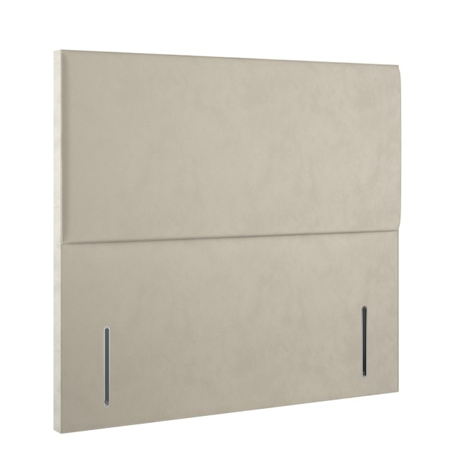 Beige Velvet Double Plain Headboard - Langston