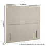 Beige Velvet King Size Plain Headboard - Langston