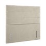 Beige Velvet Single Headboard with Horizontal Stripe - Langston