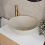 Beige Unglazed Round Countertop Basin 410mm - Fawn