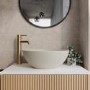 Beige Unglazed Round Countertop Basin 410mm - Fawn