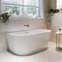 Freestanding Fluted Double Ended Back To Wall Bath 1500 x 745mm - Gable