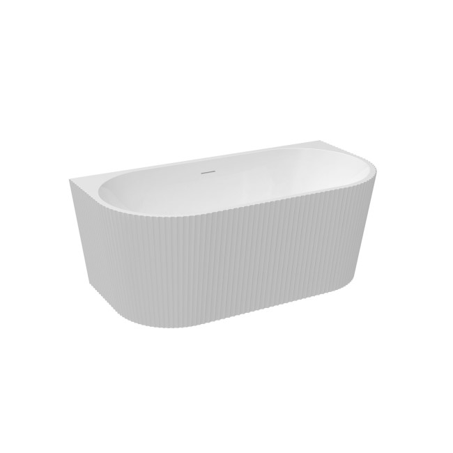 Freestanding Fluted Double Ended Back To Wall Bath 1500 x 745mm - Gable