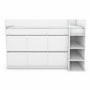 White Mid Sleeper Cabin Bed with Storage Drawers - Finley