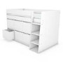 White Mid Sleeper Cabin Bed with Storage Drawers - Finley