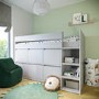 Grey Mid Sleeper Cabin Bed with Storage Drawers - Finley