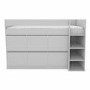 Grey Mid Sleeper Cabin Bed with Storage Drawers - Finley